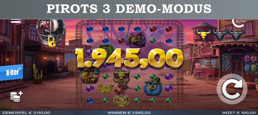 pirots 3 demo-modus