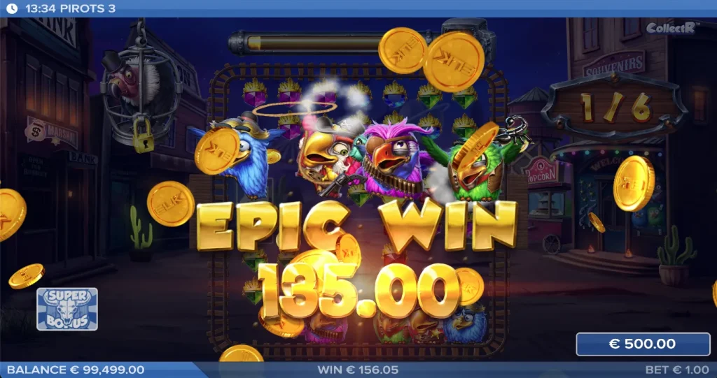 Pirots 3 Epic win mode