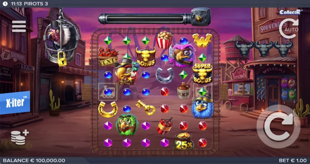 Pirots3 Start demo mode